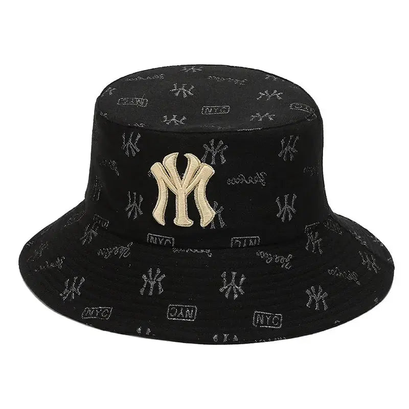 Unisex Letter Embroidery Bucket Hat Sun Protection Summer Casual Fisherman Style For Men And Women