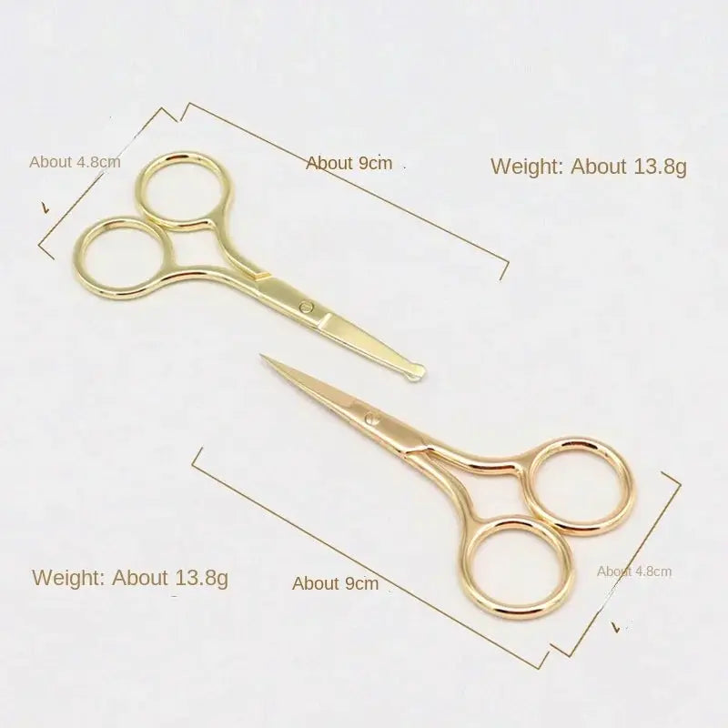European Style 9CM Stainless Steel Makeup Scissors Multi Functional Eyebrow Nose Hair Manicure Tool