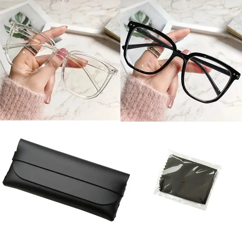 LumiVision Anti Blue Light Glasses For Women Regular Eyewear Frame Retro Flat Design Reduces Eye Strain