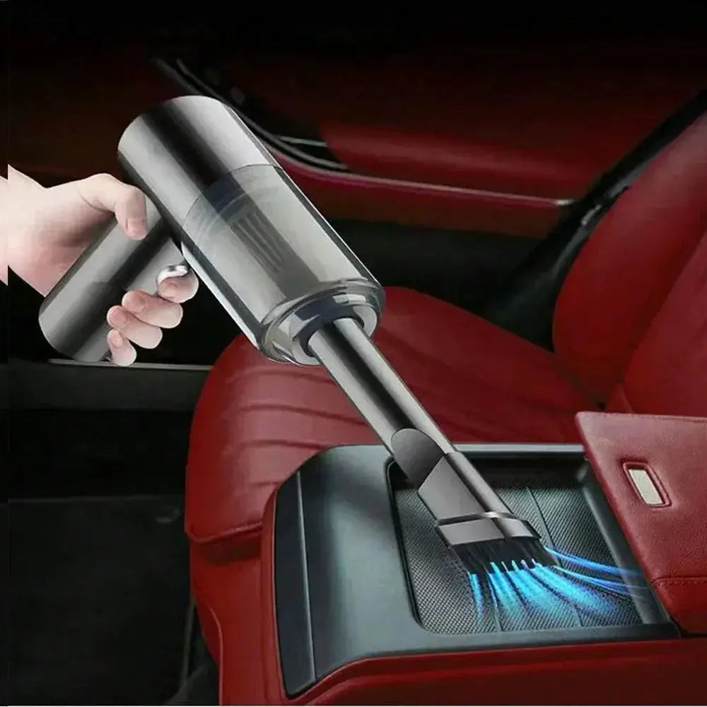 Wireless Vacuum Cleaner Dual Use For Home And Car 120W High Power Powerful Black