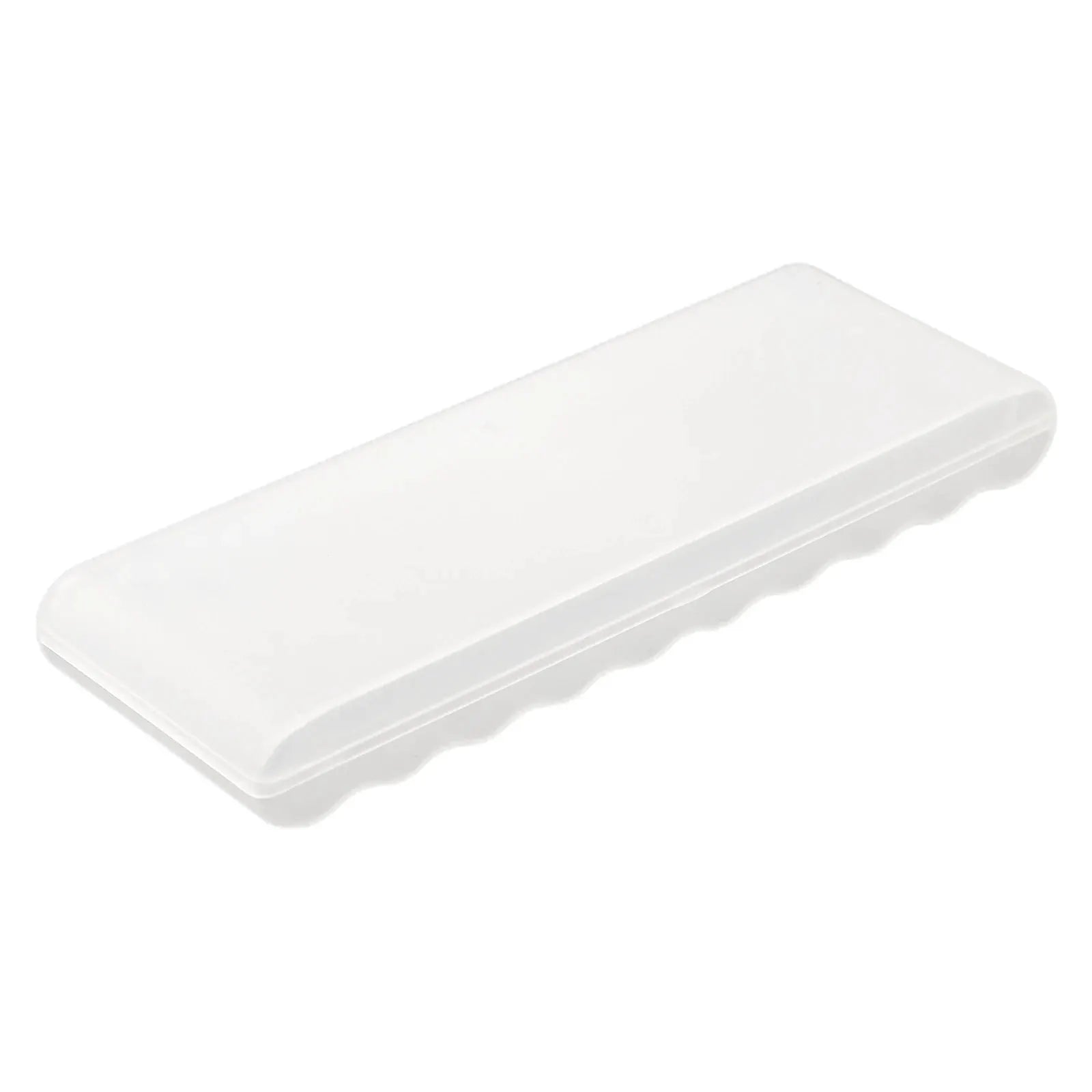 10-slot transparent white plastic battery storage box for AA/AAA batteries