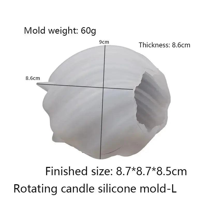 3D Rotating Pillar Candle Mold Geometric Wave Silicone Mold For DIY Candles Soap Resin Gypsum Crafts - Simples Market