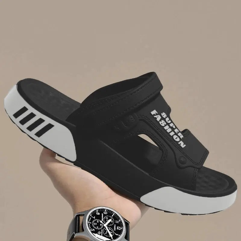 Men EVA Slides Platform Sandals Soft Sole Beach Shoes Indoor Outdoor Casual Home Slippers