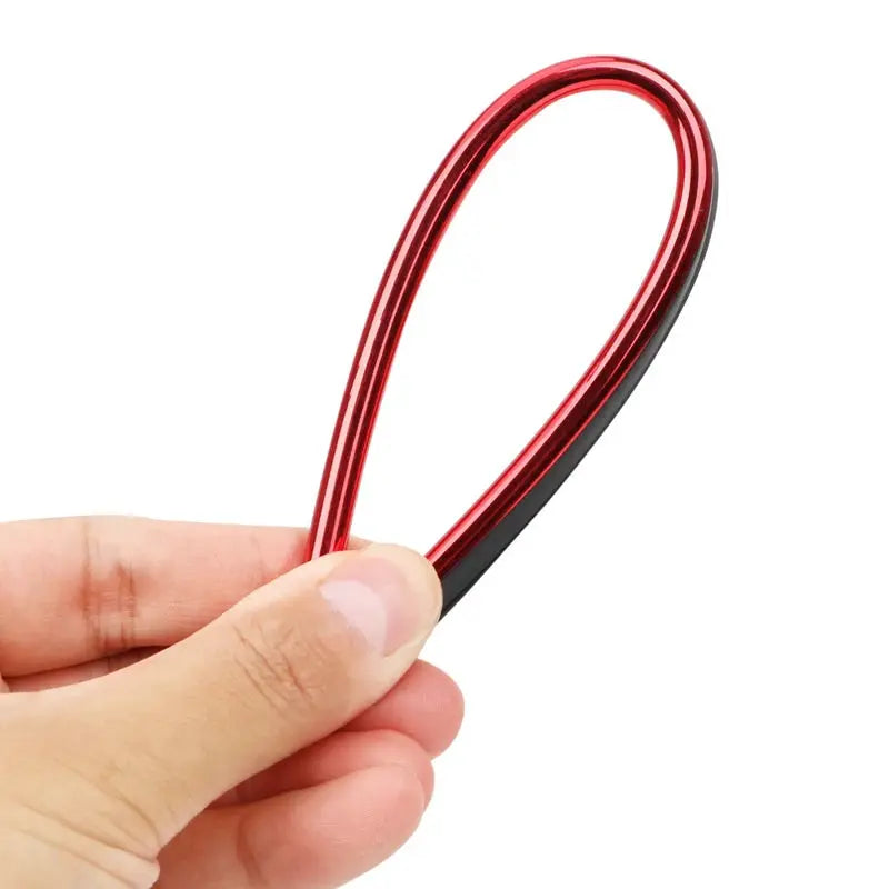 Car air outlet decorative strip, red U-shaped, 10-piece set by Simples Market for interior grille
