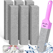 Pumice stone cleaning sticks, 5-pack with pink-handled brush by Simples Market