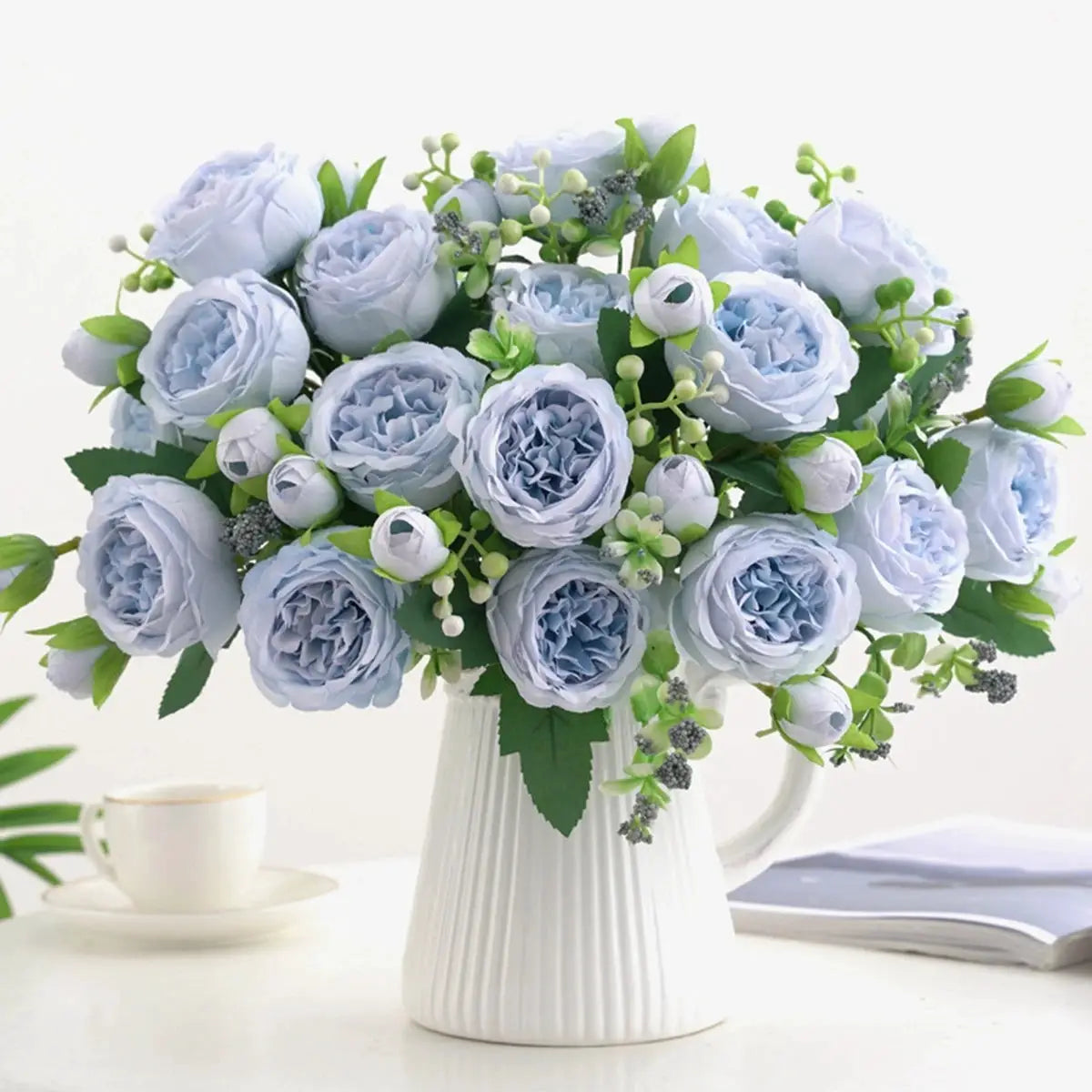 Artificial Peony Bouquet 9 Heads One Bundle for Home Decor Wedding DIY Festival Outdoor Decor Scrapbooking Bonsai Gifts