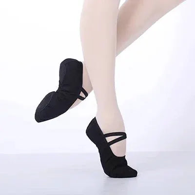 Canvas Ballet Shoes For Women Girls Children And Adults Split Sole Dance Slippers For Ballet Gymnastics Yoga Training