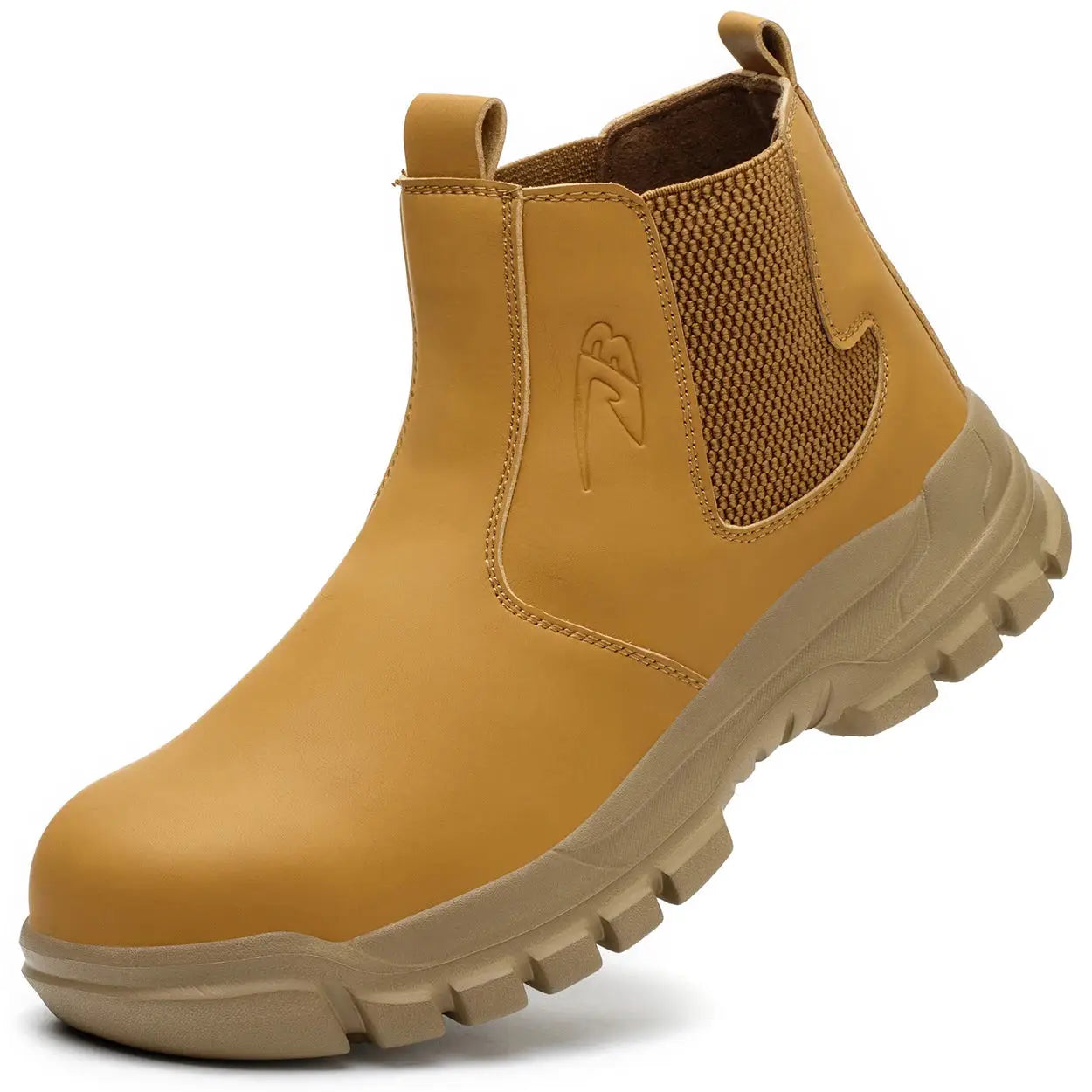 Rotating Button Work Shoes For Men Anti Puncture Waterproof Steel Toe Non Slip Safety Boots