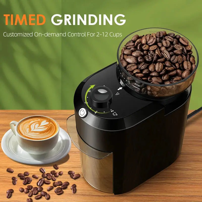 Wancle Electric Burr Coffee Grinder Conical Burr Mill With 28 Precise Grind Settings Dual Voltage 220V 120V