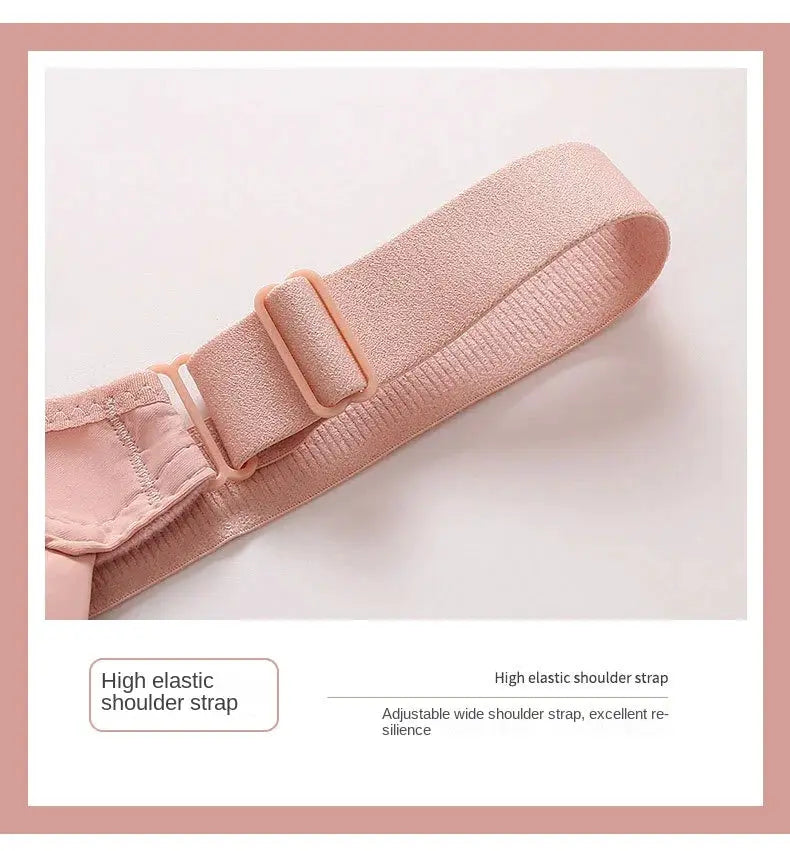 Bra strap in pink; adjustable high-elastic shoulder strap with buckle