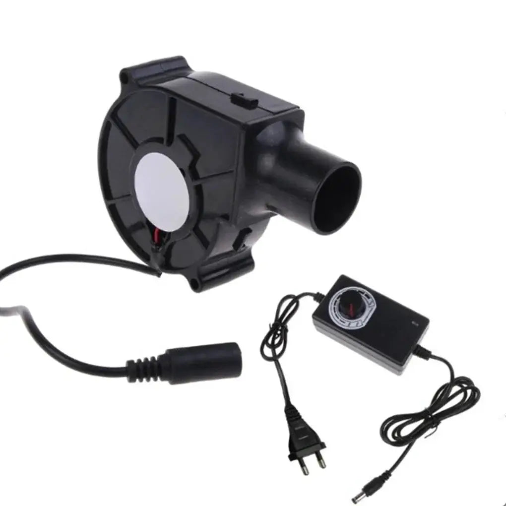 220V BBQ Fan Handheld Portable Air Blower for Barbecue Grill Camping Adjustable Speed US EU Plug