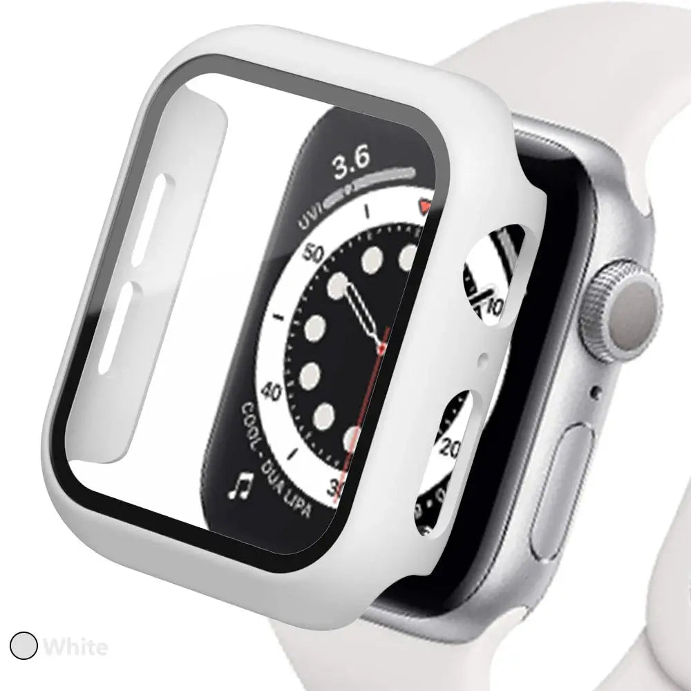 Tempered Glass+Cover for Apple Watch Case Ultra Accessories SE 3 4 5 6 7 8 Iwatch Screen Protector Case 49mm 45mm 41mm 44mm 40mm