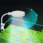 Aquarium Light USB Clip On Full Spectrum LED For Small Fish Tank With Adjustable 360 Degree Rotation