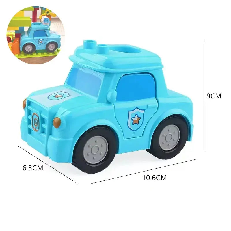 Big Size Building Blocks Marble Race Run Maze Educational Toy For Kids With Large Bricks And Ball Chute Giraffe Gift