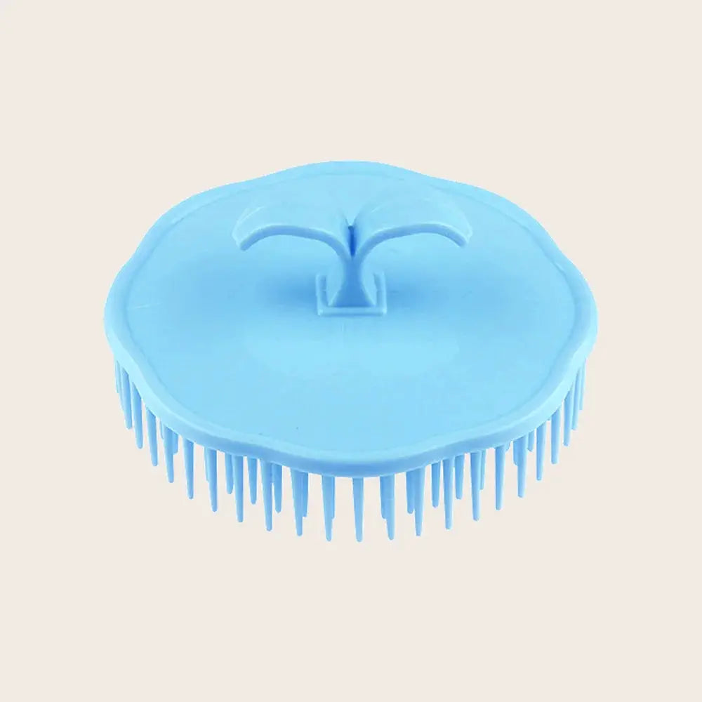 Head wash scalp massage brush by Simples Market, blue silicone brush with soft bristles for itchy scalp