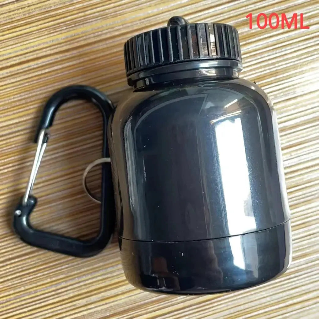 100ml 200ml Portable Mini Protein Powder Bottle With Keychain Funnel Medicine Box For Outdoor Sports