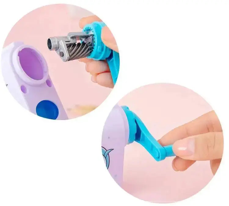 Simples Market 1-2 pcs cute unicorn/dolphin mechanical pencil sharpener in pastel purple with blue lever