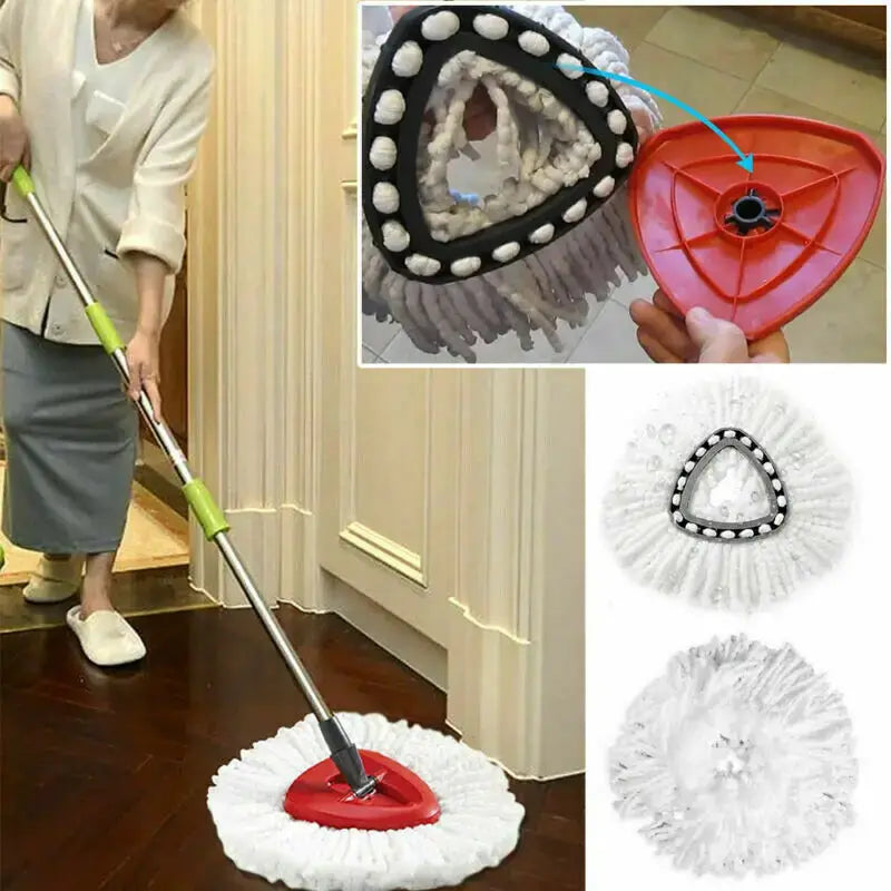 Easy Wring and Clean Floor Mop by Simples Market with red turbo microfiber refill head