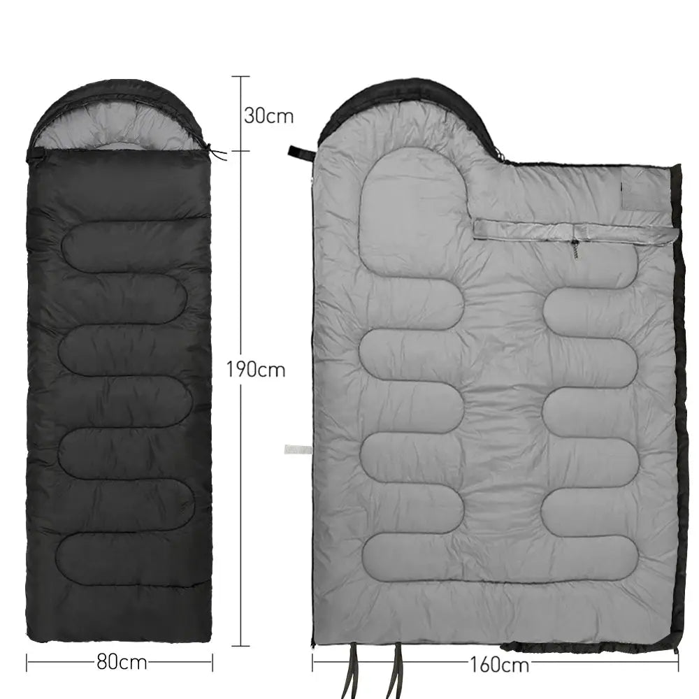 Lightweight 4 Season Camping Sleeping Bag Warm Envelope Mummy Style Cotton Insulation For Backpacking Outdoor