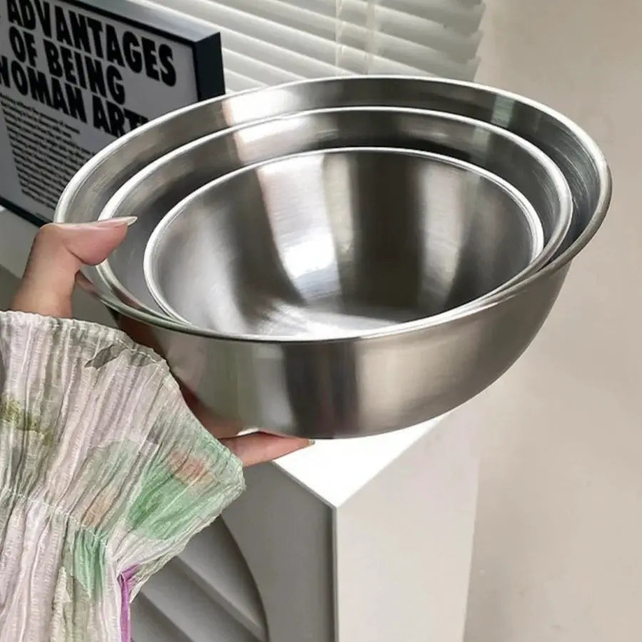Stainless Steel Mixing Bowl With Integrated Scale Large Capacity For Cooking And Baking