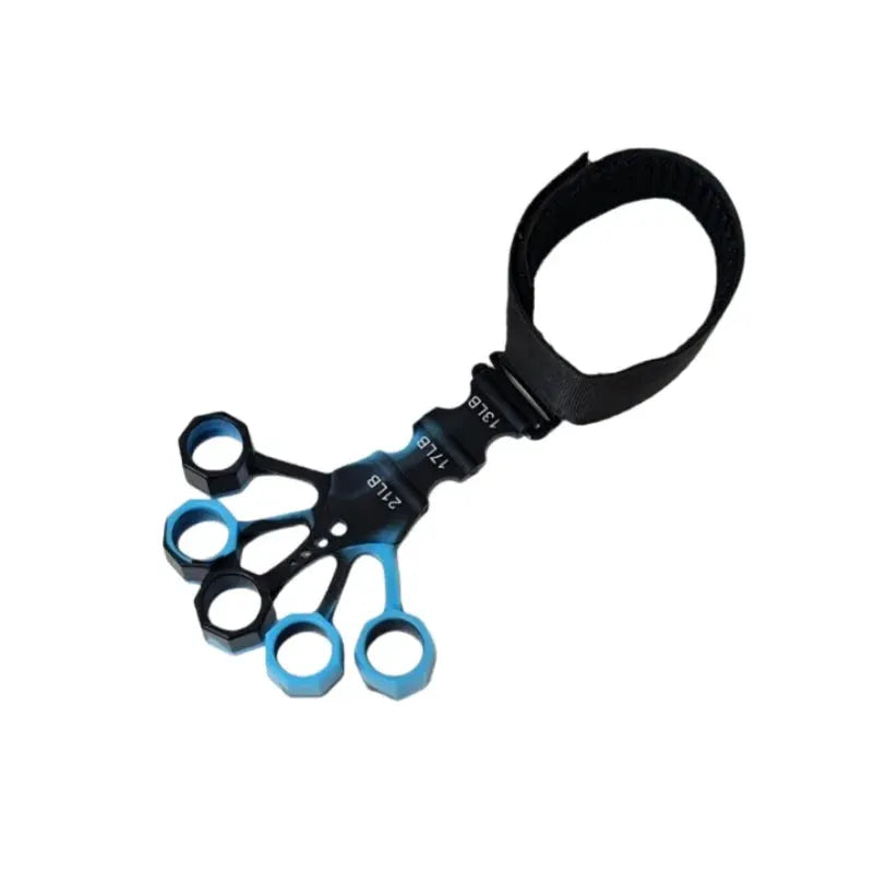5-Finger trainer silicone wrist grip strengthener by Simples Market with blue and black finger rings