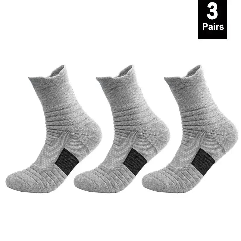 Anti Slip Mens Football And Basketball Socks Breathable Deodorizing Sweat Wicking Size 39 To 45