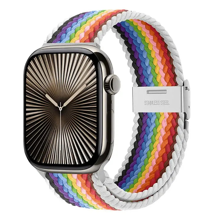 Strap For Apple watch band 46mm 45mm 44mm 49mm 40mm 41mm 42mm Braided loop correa bracelet iWatch series 10 8 9 7 5 2030