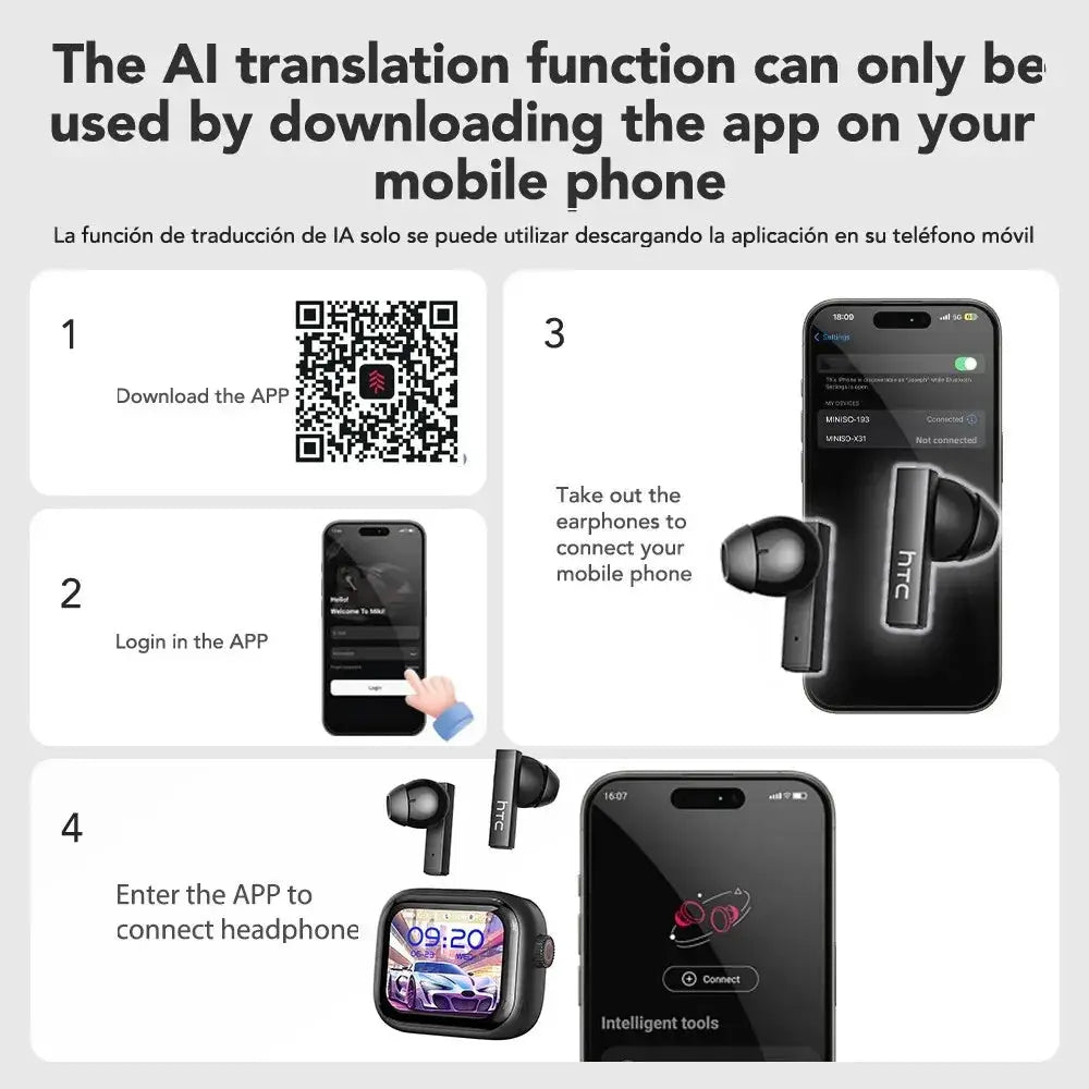 HTC NE40 Earphones With Bluetooth 5.3 Stable Connection And 48 Hour Battery Life For Sports And Travel