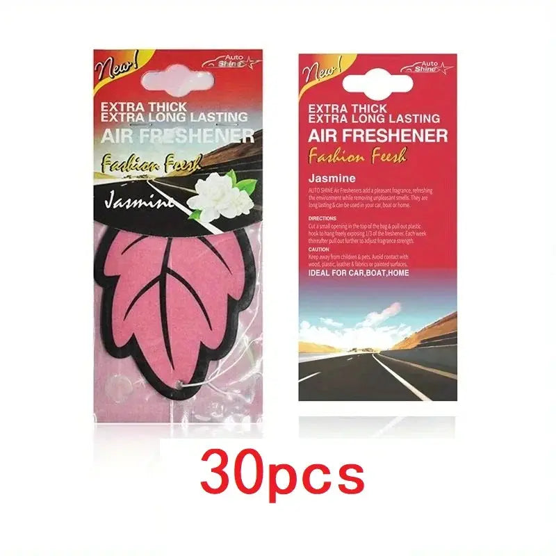 Natural Tea Paper Car Air Freshener Leaf Shape Hanging Scented Vanilla Perfume Fragrance 3 to 60 Pieces