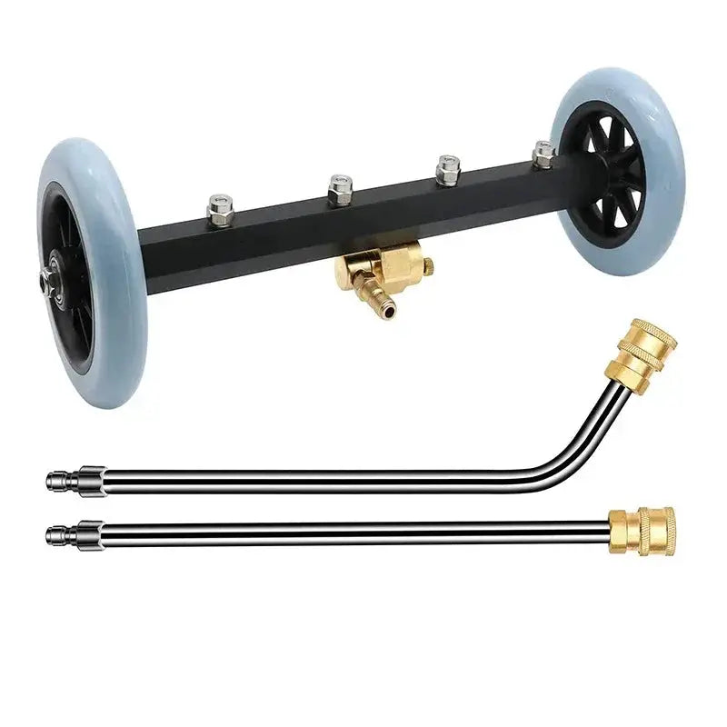 5000 PSI car chassis high-pressure washer water broom with 16-inch wheels and two extension rods