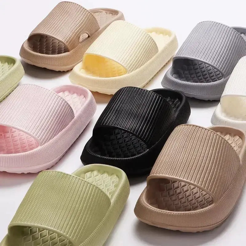 CloudWalk Women Thick Platform Cloud Slippers With EVA Sole And Pillow Cushioned Comfort Non Slip For Summer Beach Home