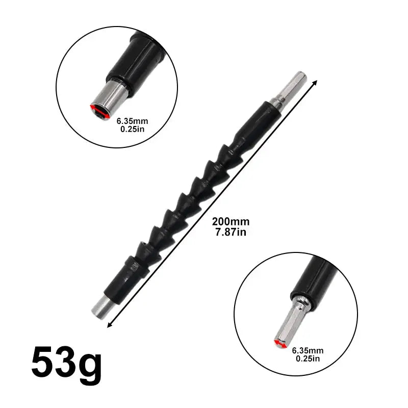 200 To 300mm Hexagonal Handle Soft Shaft Extension For Hand Drill And Electric Screwdriver With Universal Joint