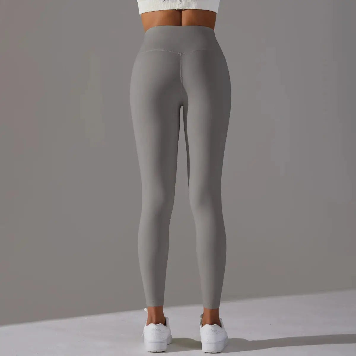 High-waist naked-feeling leggings for women, gray fitness/yoga leggings by Simples Market