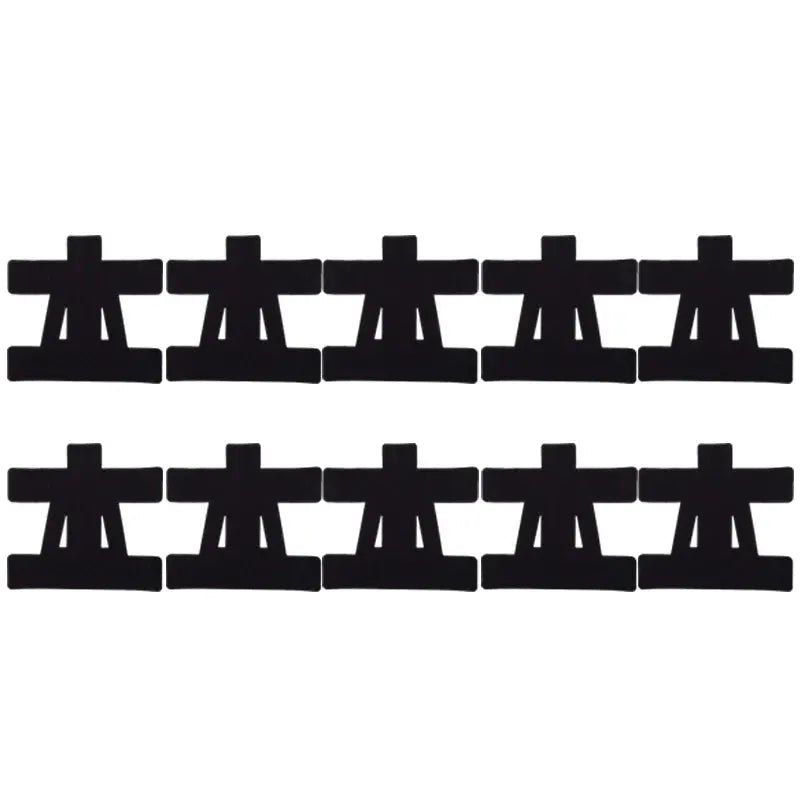 10 black precut shoulder kinesiology tape strips for pain support