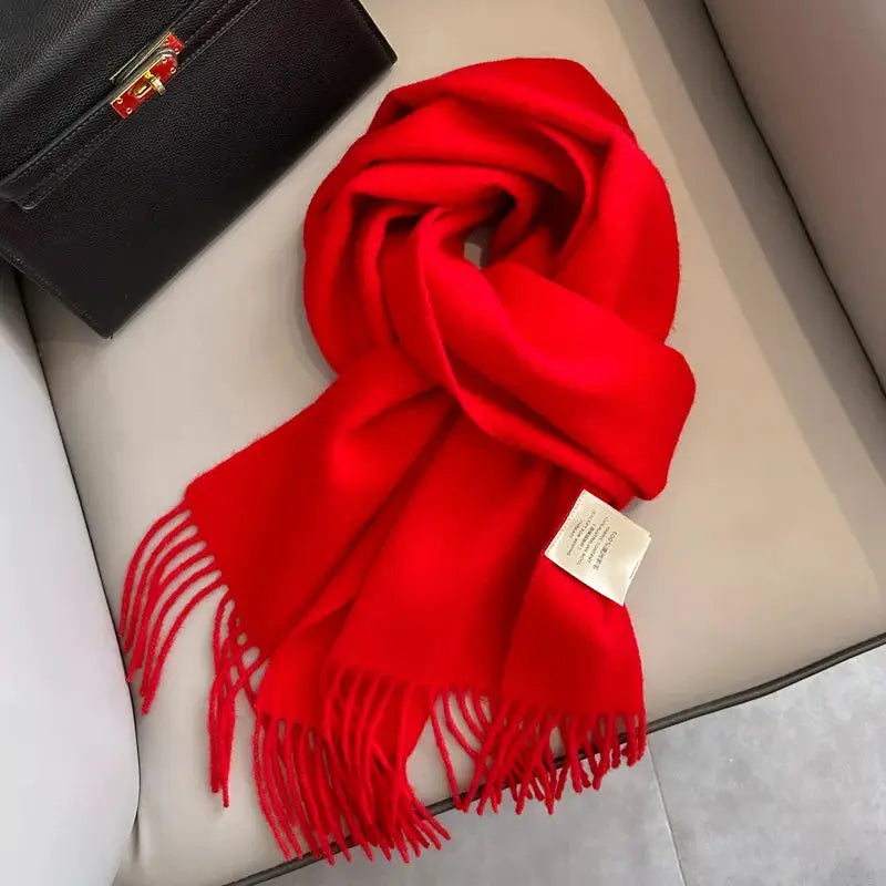 NordicWeave Winter Narrow Wool Scarf 28 Color Options 100 Percent Wool Lightweight Yet Warm Unisex