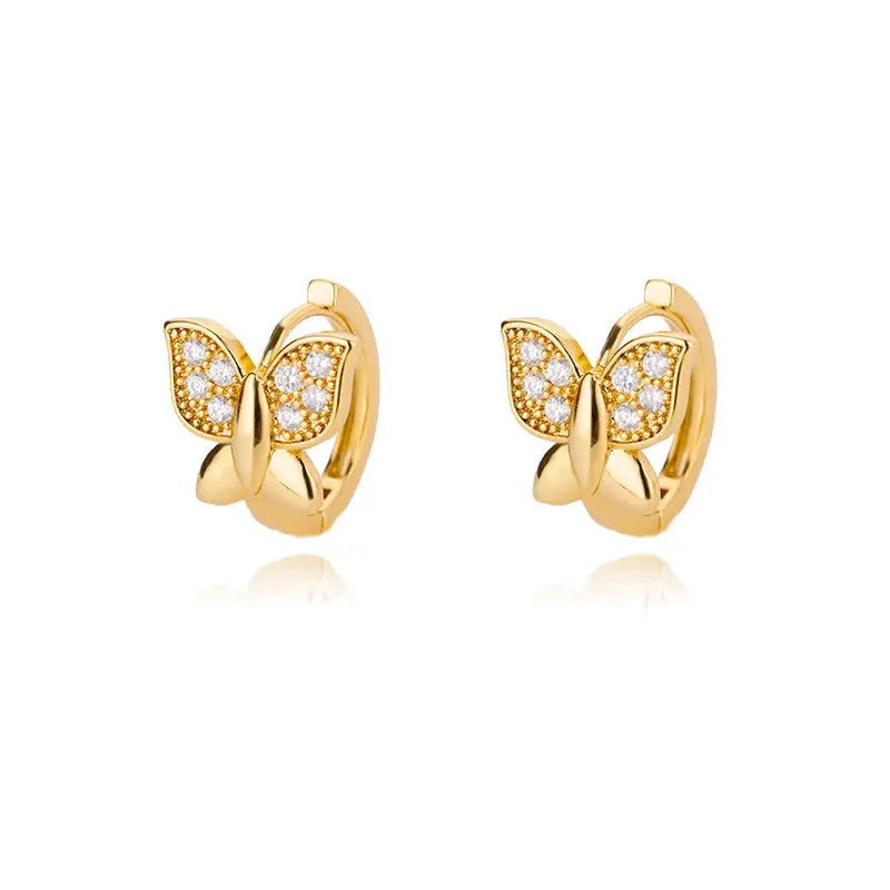 Butterfly Earrings For Women And Girls Stainless Steel Gold Tone Jewelry 2026 Trend Wedding Aesthetic