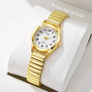 AuroraTime Elegant Small Dial Women Watch 28mm Quartz Movement With Elastic Strap For Everyday Wear