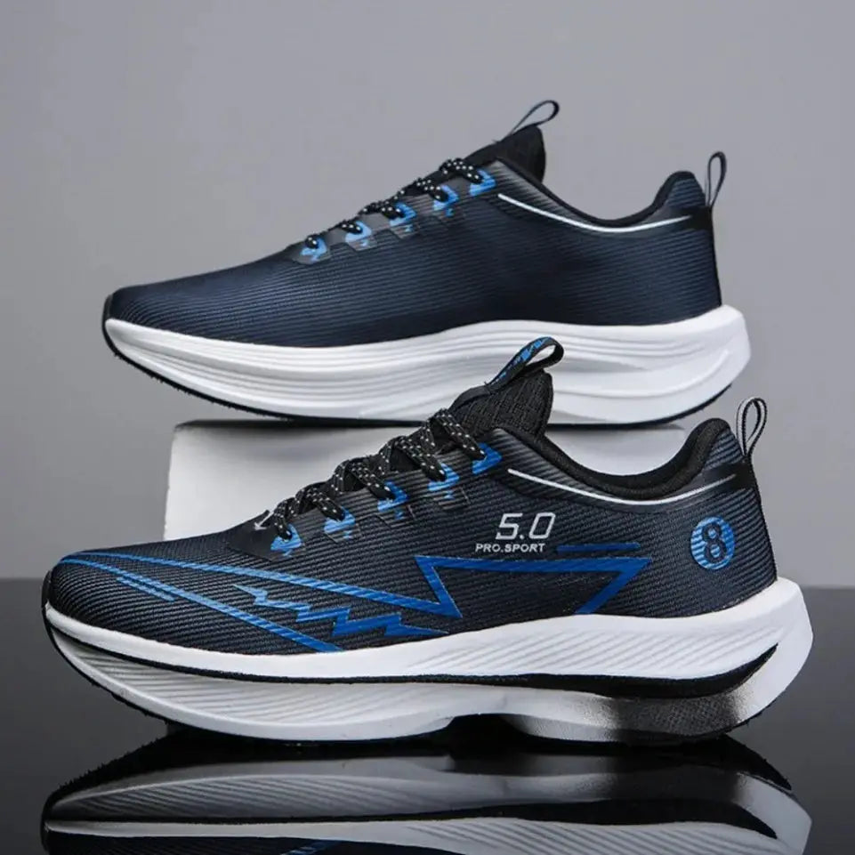 SNORW Men's Carbon Plate Running Shoes Unisex Lightweight Sneakers With Soft Cushion Shock Absorption And Anti Slip Grip