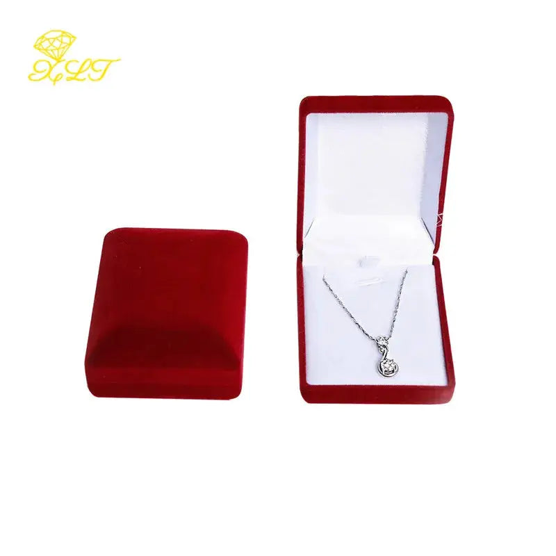 Velvet Jewelry Box For Pendant Display And Necklace Storage Gift Box Carrying Case Ideal For Jewelry Presentation