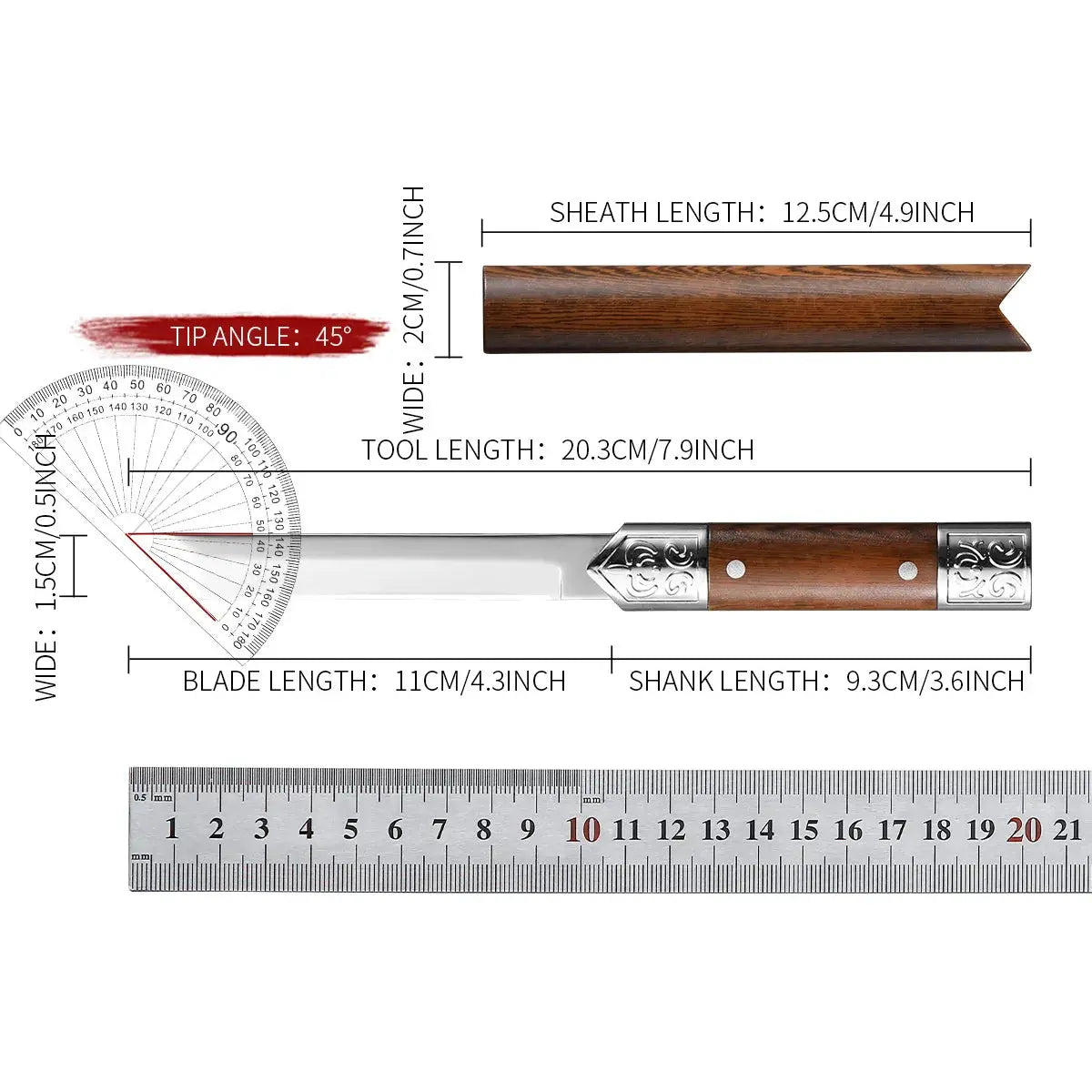 Shenjiu Fruit Knife Fixed Blade Portable Outdoor Small Kitchen Knife High Hardness Stainless Steel Sharp Edge