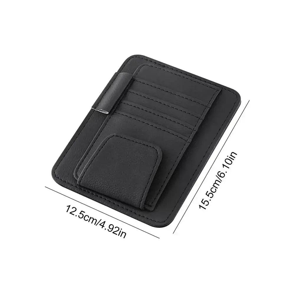Car Sun Visor Organizer With Multi Pocket Design For Sunglasses And Business Cards And Small Essentials In Auto Interior
