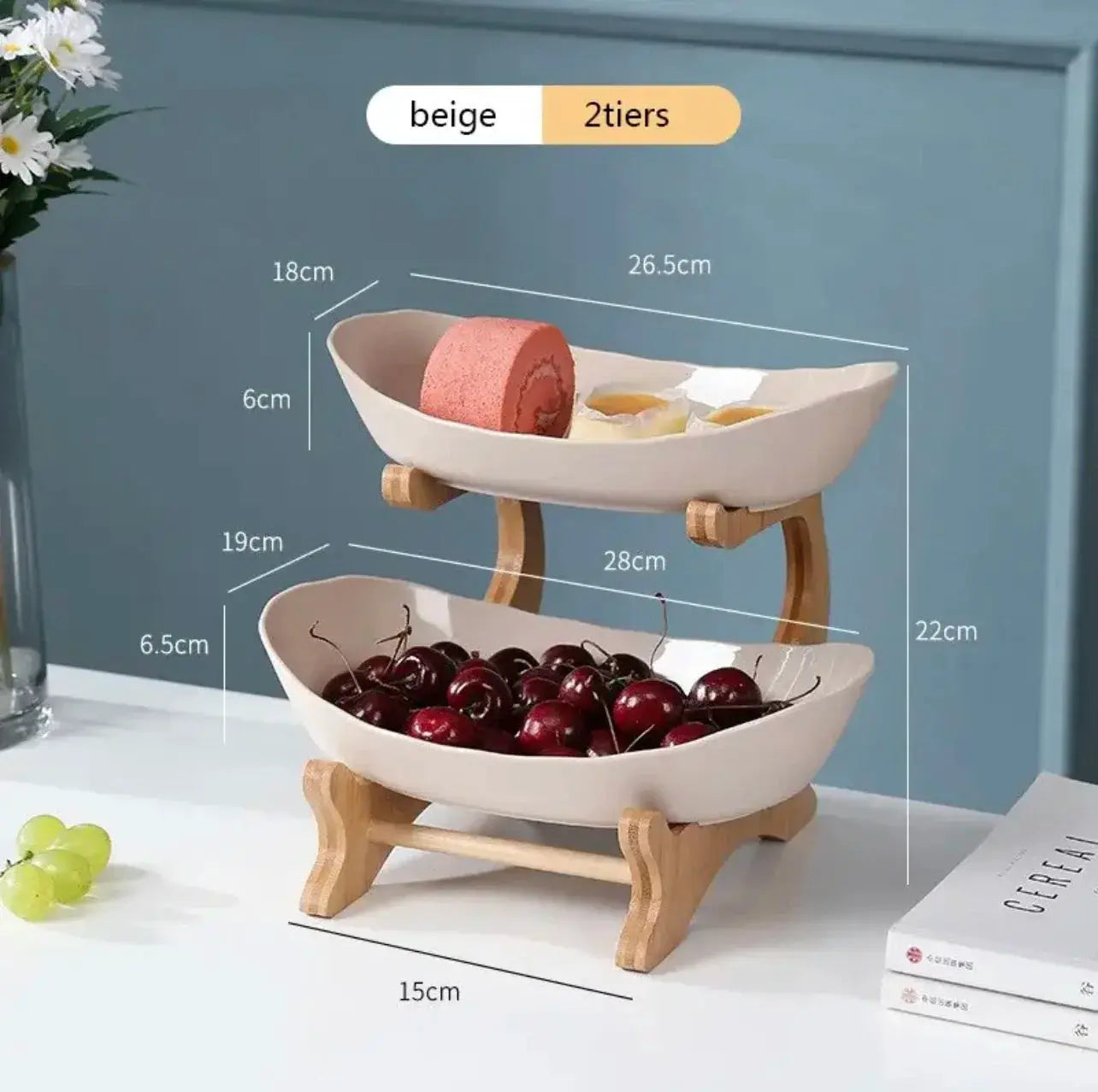 Two To Three Layer Fruit Plate For Home Plastic Snack Dish Creative Modern Dried Fruit Basket Candy Dish Cake Stand