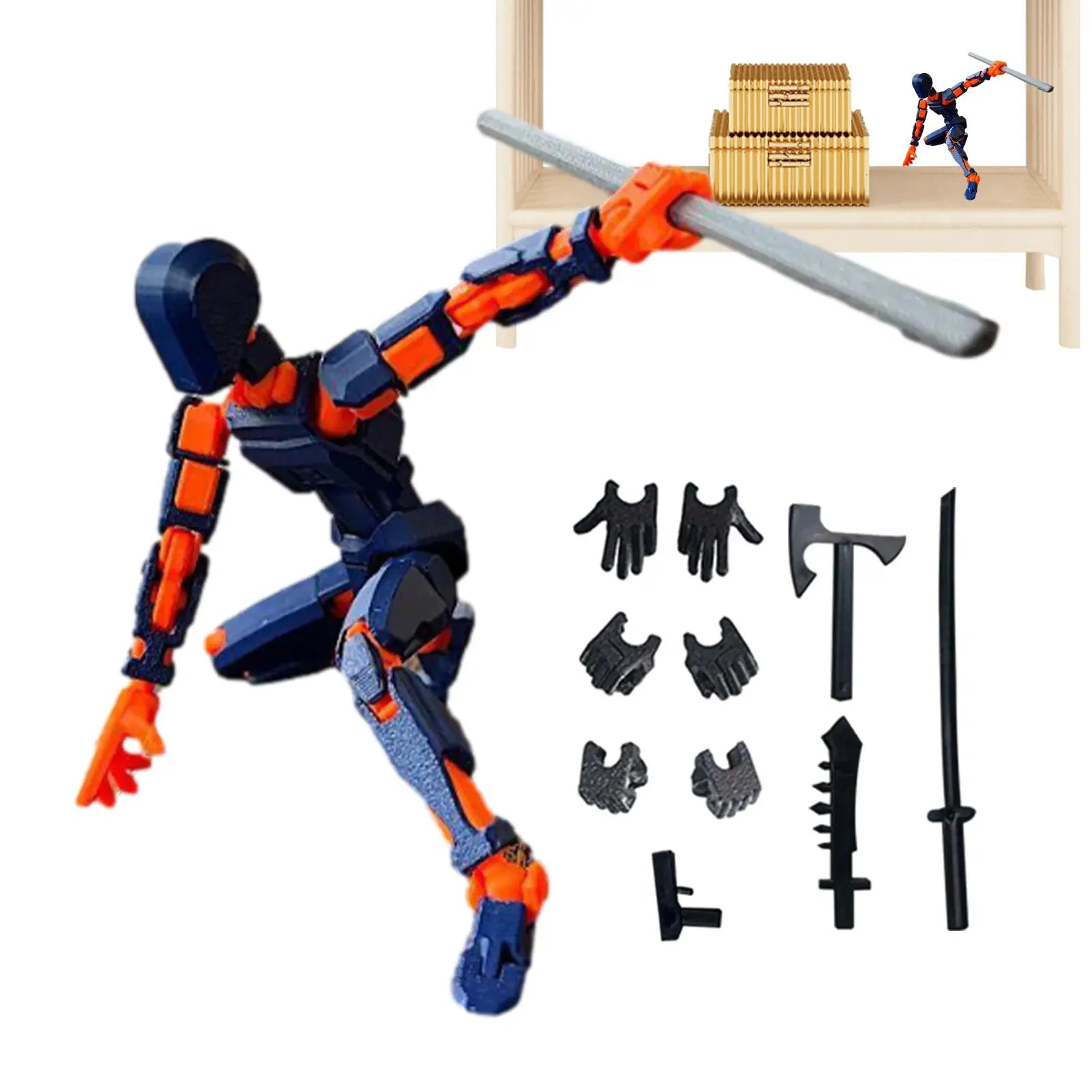 13 Joints Articulated Movable Dummy Doll For Diy Assembly 3D Printed Action Figure Stop Motion Animation