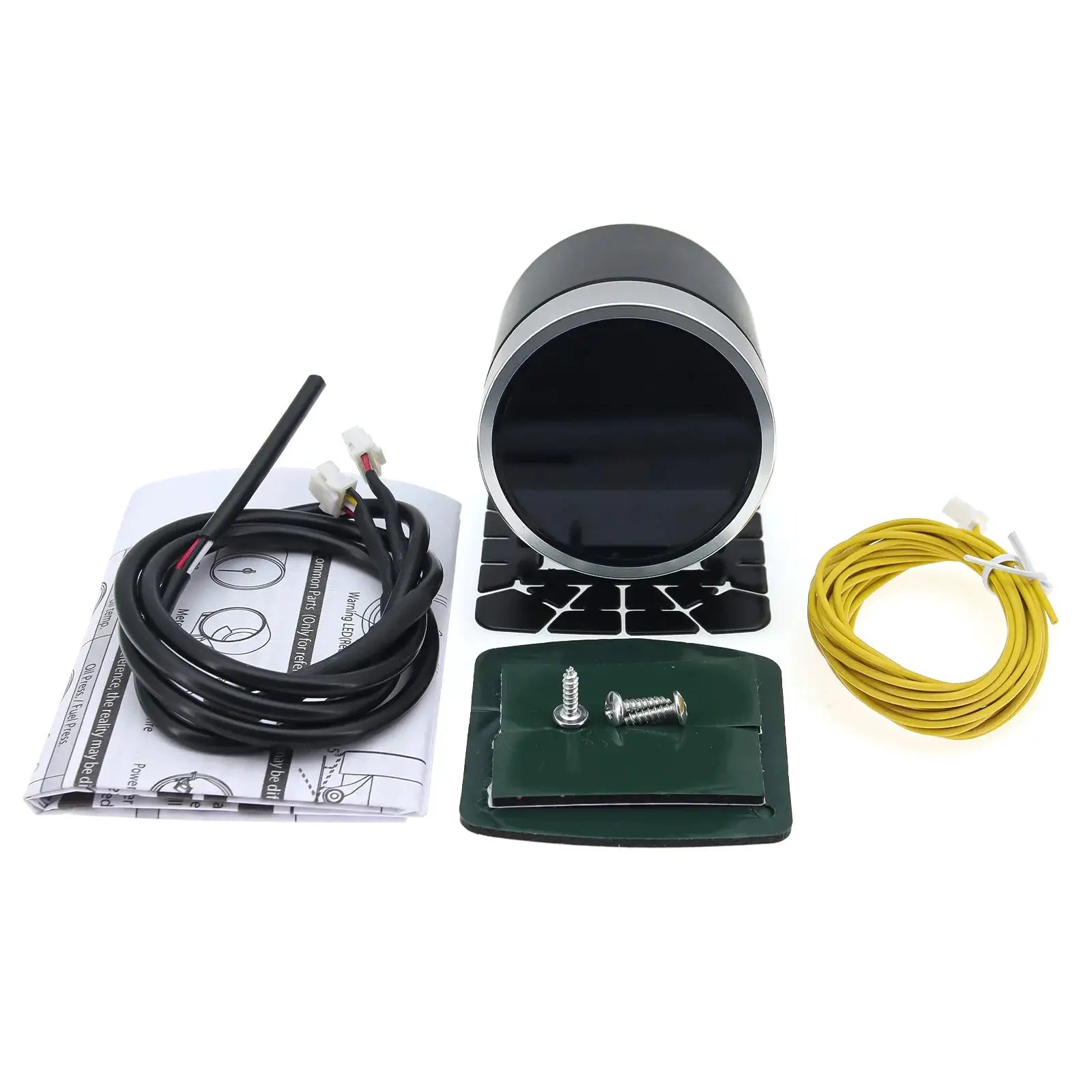 Simples Market universal 52mm 12V eight-color racing gauge kit with mounting hardware and cables