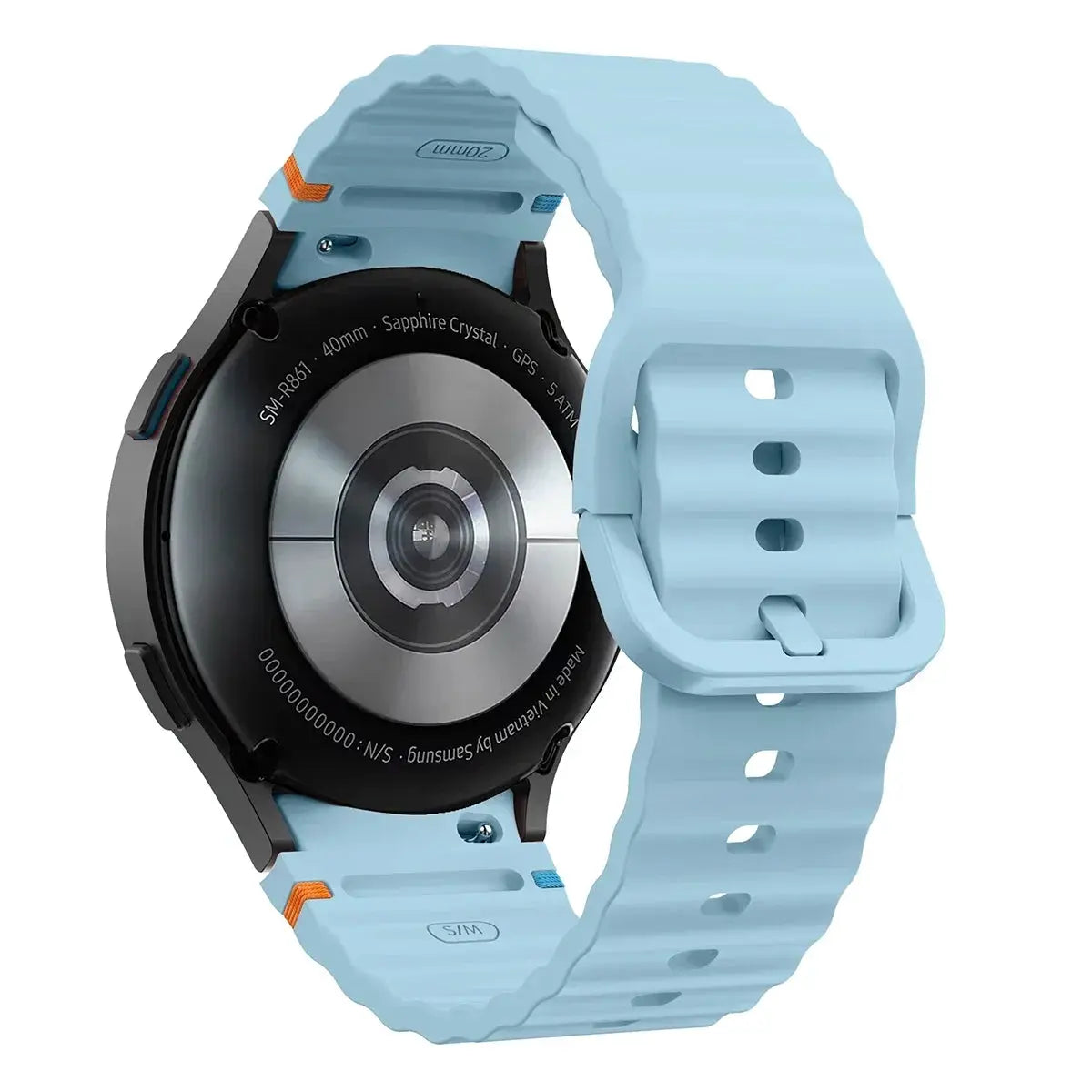 Original Simples Market silicone band for Samsung Galaxy Watch7 FE/6/4 Classic/5 Pro, light blue strap
