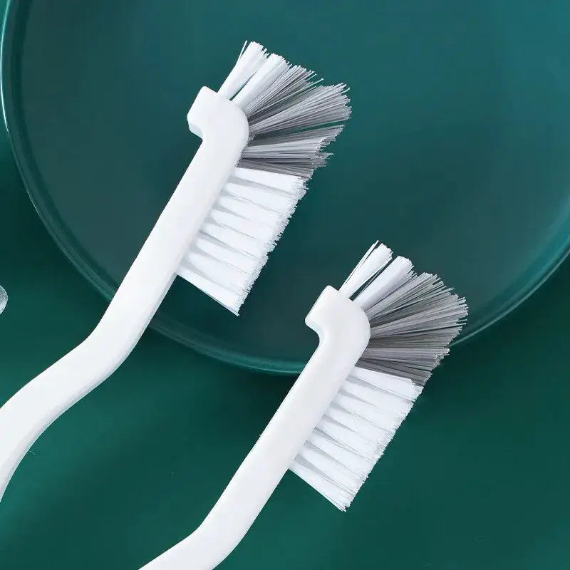 Japanese Style Sink Brush With Long Elbow Handle And Tail Hole For Wall Hanging Crevice Cleaning Accessories