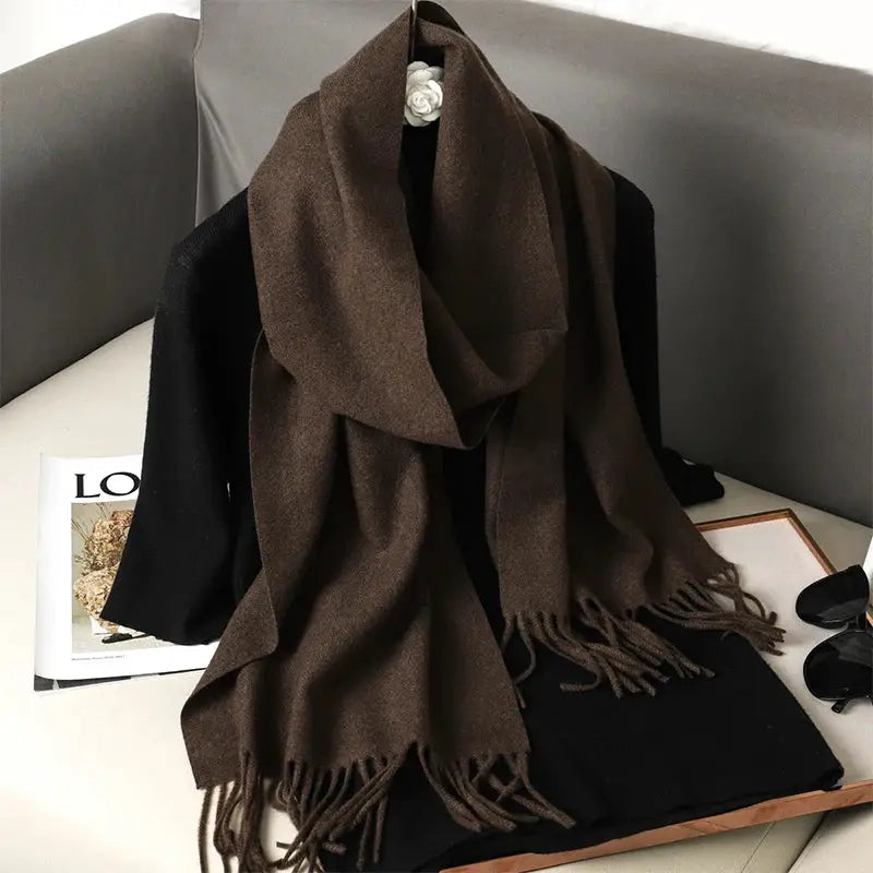 Brand 62 Womens Long Cashmere Blend Winter Scarf Hijab Shawl Wrap For Outdoor Warmth