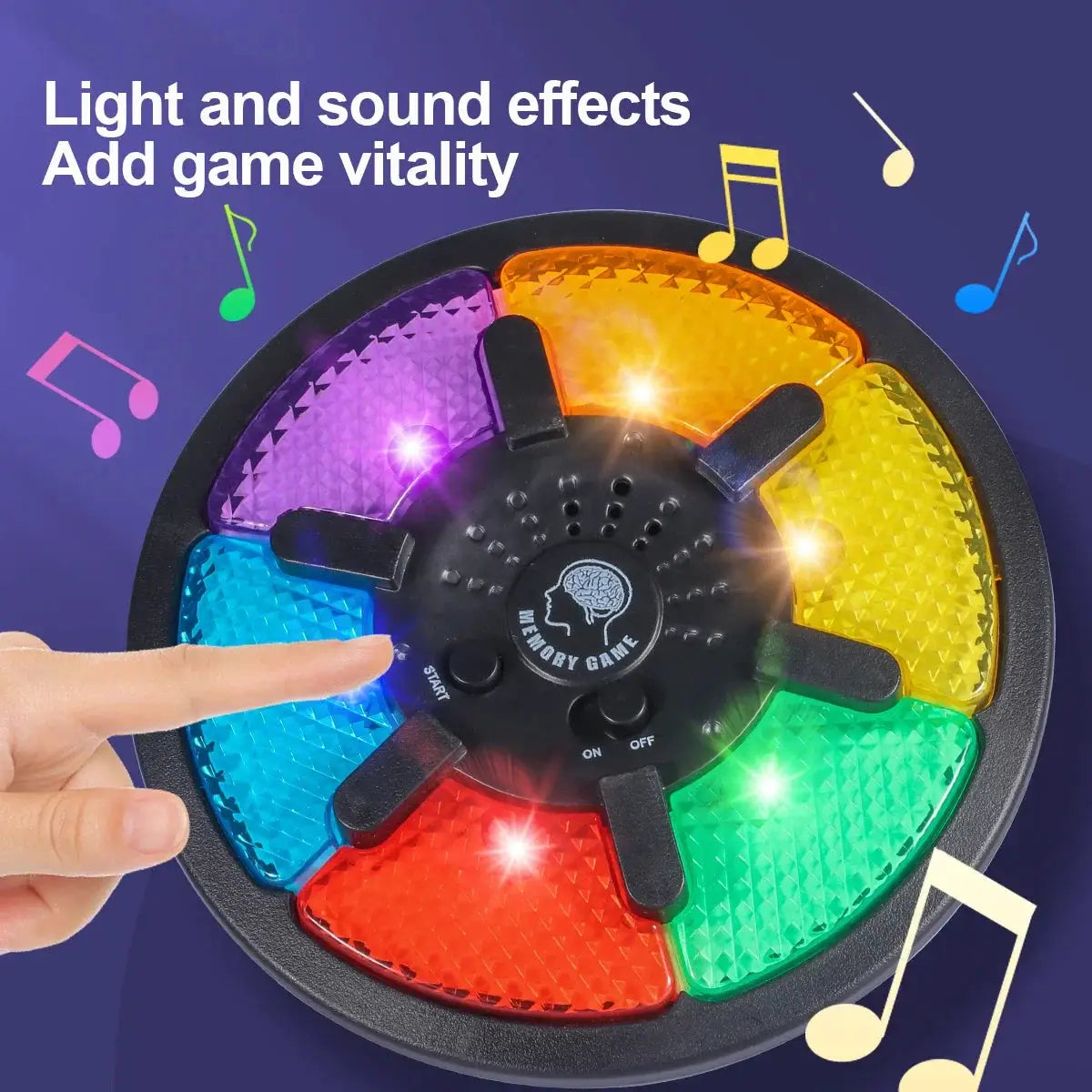 Memory Game Machine Handheld Electronic Memory Challenge With Light And Sound For Cognitive Training