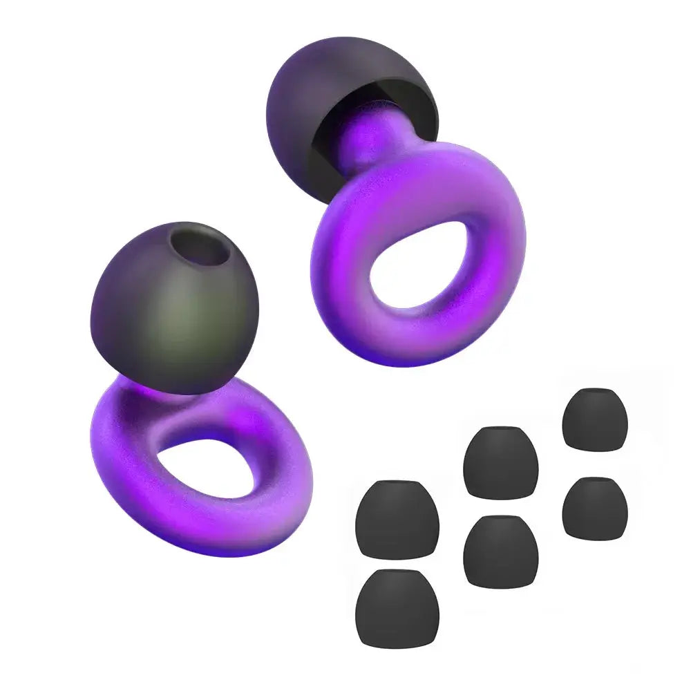 HUAK Quiet Ear Plugs Noise Reduction Reusable Hearing Protection 8 Soft Silicone Ear Tips XS S M L Sleep Swim Work