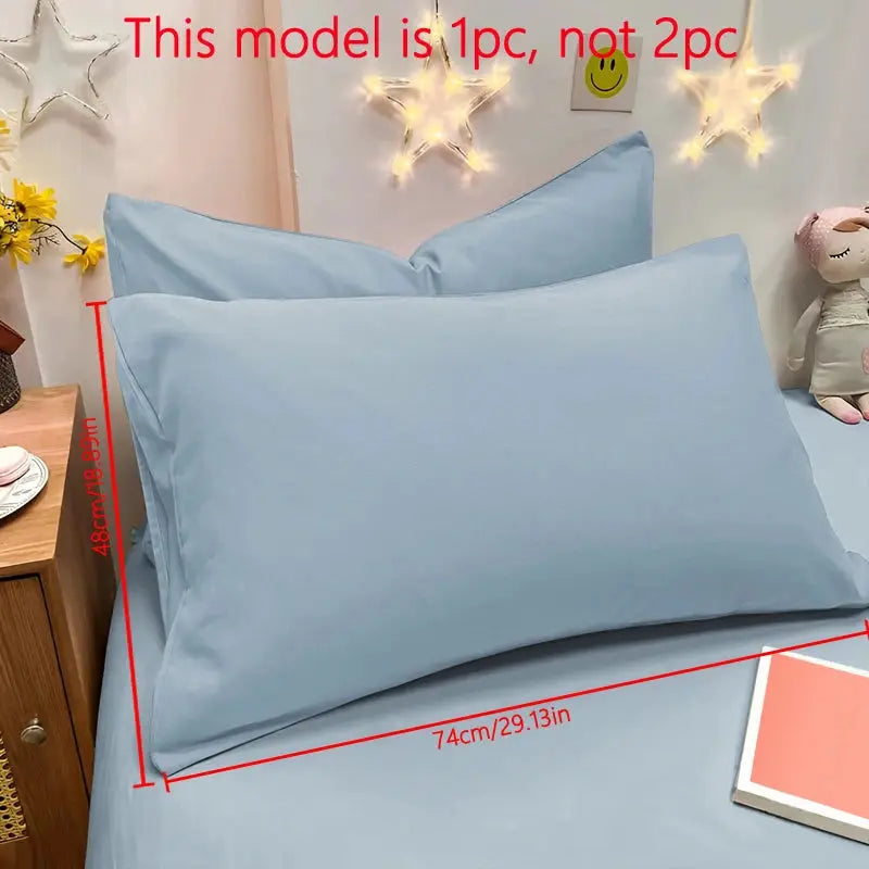 Pillowcase by Simples Market, blue matte solid color, 74x48 cm (29x19 in)